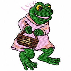 Frogs Embroidery Design 2